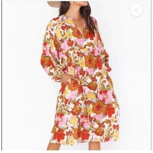 Show Me Your Mumu Dress Womens Size M Multi Floral Midi Kenya